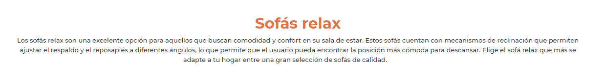 Contenido categoría ecommerce