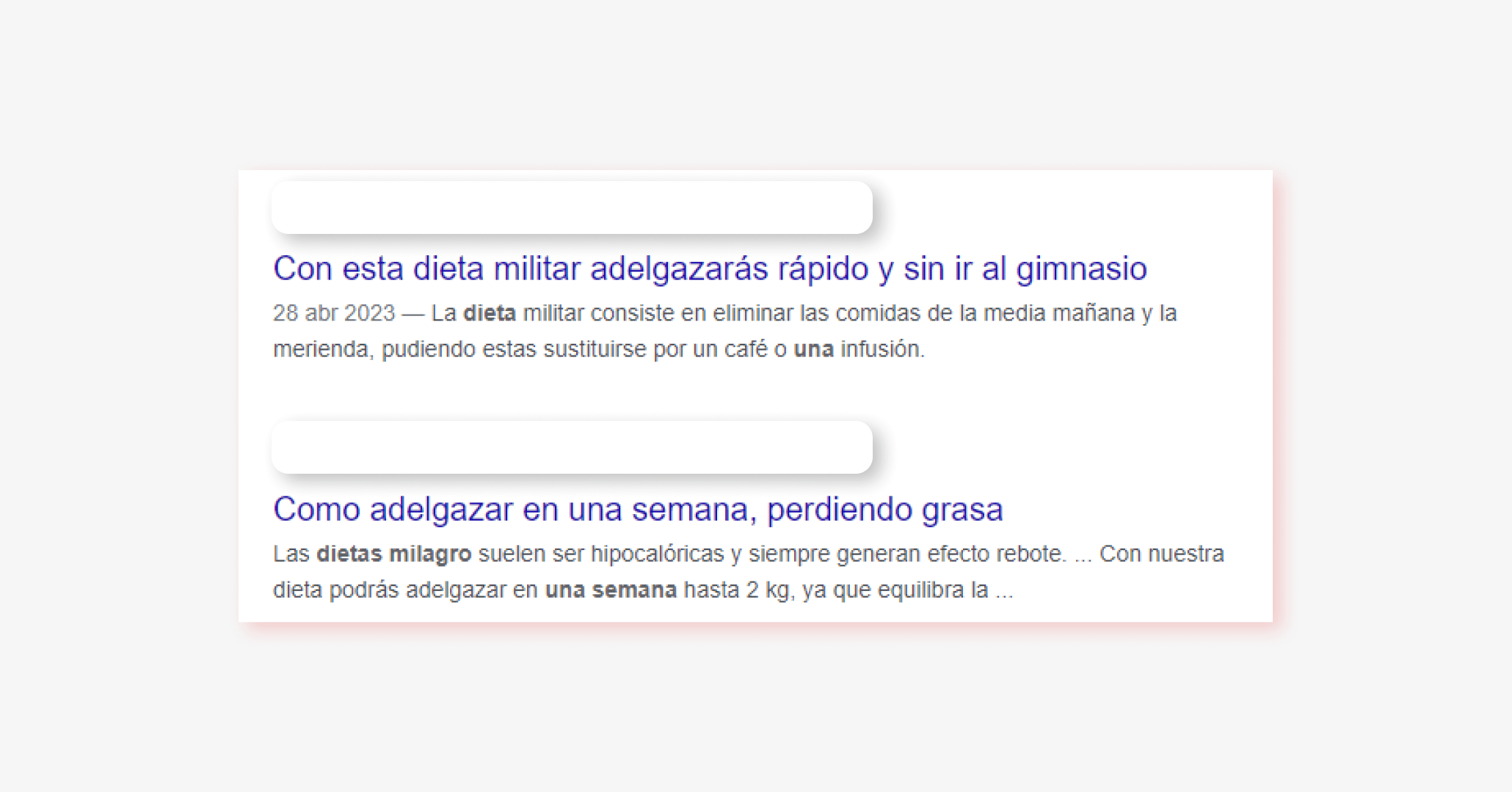 Ejemplo de pogo sticking por contenido engañoso